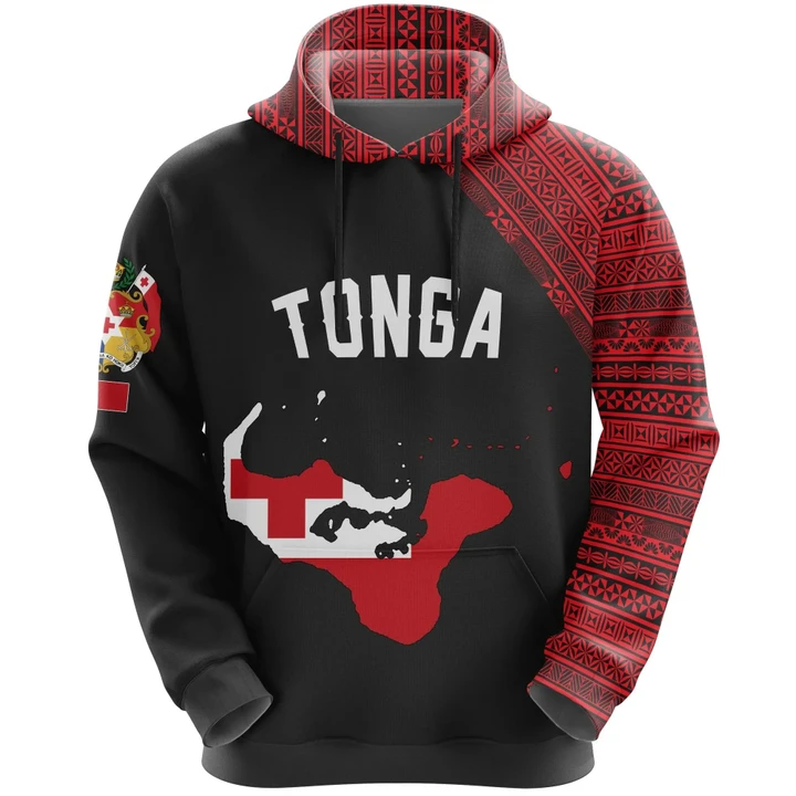 Tonga Map Hoodie Version Black | Men & Women | High Quality