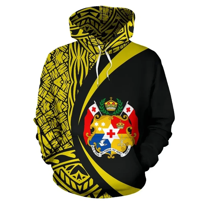 Tonga Coat Of Arms Polynesian Hoodie - Circle Style