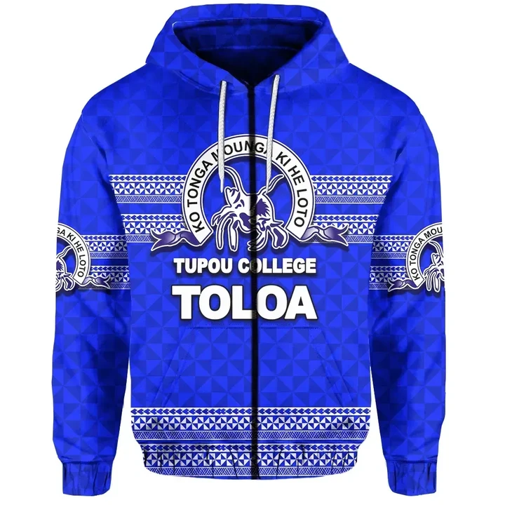 (Custom Personalised) Tonga Tupou College Toloa Zip-Hoodie