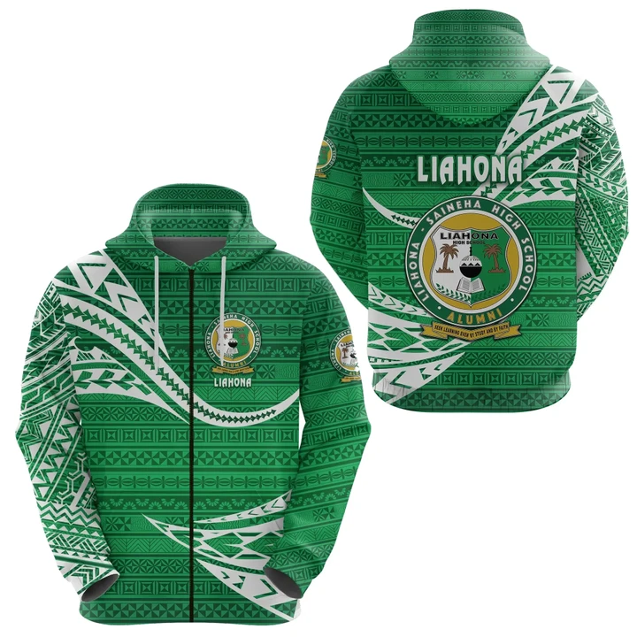 Liahona High School Zip Hoodie Unique Version - Green