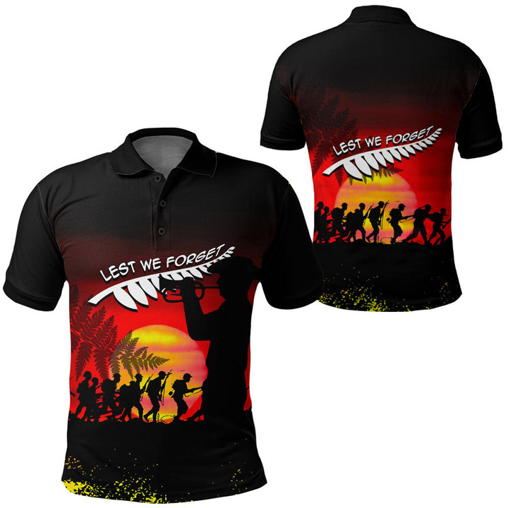 Anzac Lest We Forget Sun Polo Shirt