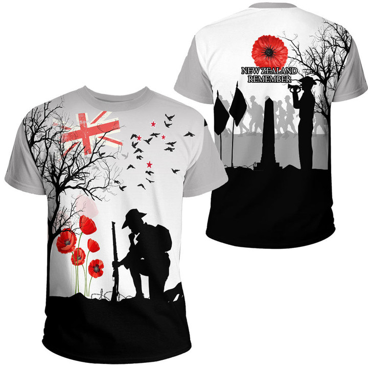 New Zealand Anzac Lest We Forget Remebrance Day White T-shirt | Rugbylife.co
