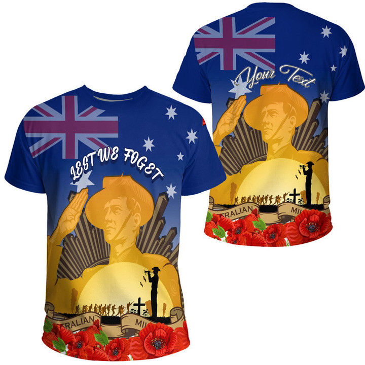 (Custom) Australia Anzac Day Soldier Salute T-shirt | Rugbylife.co
