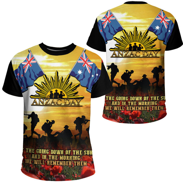 Anzac Day Soldier Going Down of The Sun T-shirt | Rugbylife.co
