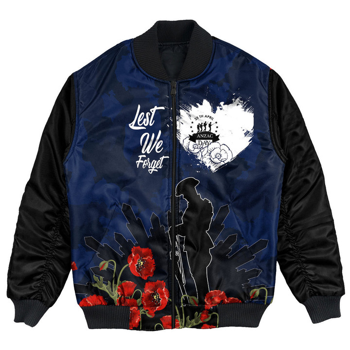 Anzac Day Camouflage Lest We Forget Bomber Jacket | Rugbylife.co
