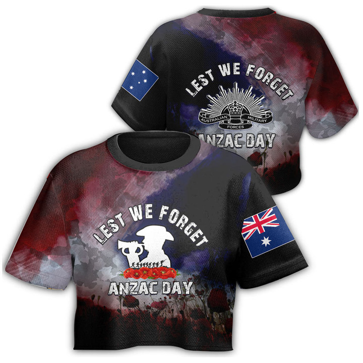 Rugbylife Clothing - (Custom) Anzac Day Australia - New Zealand Mix Croptop T-shirt | Rugbylife.co

