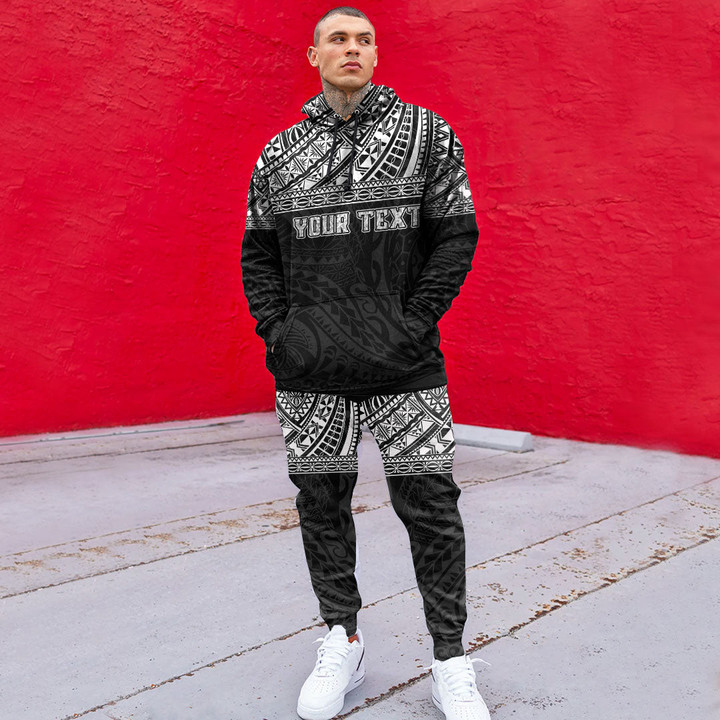 RugbyLife Clothing - (Custom) Polynesian Tattoo Style Hoodie and Joggers Pant A7 | RugbyLife