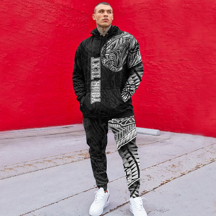 RugbyLife Clothing - (Custom) Polynesian Tattoo Style Snake Hoodie and Joggers Pant A7 | RugbyLife