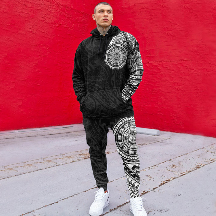 RugbyLife Clothing - Polynesian Tattoo Style Hoodie and Joggers Pant A7 | RugbyLife