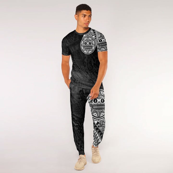 RugbyLife Clothing - Polynesian Tattoo Style Sun T-Shirt and Jogger Pants A7 | RugbyLife
