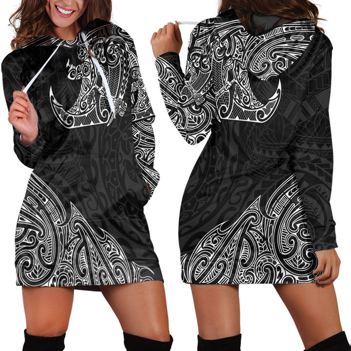 RugbyLife Clothing - Polynesian Tattoo Style Surfing Hoodie Dress A7 | RugbyLife