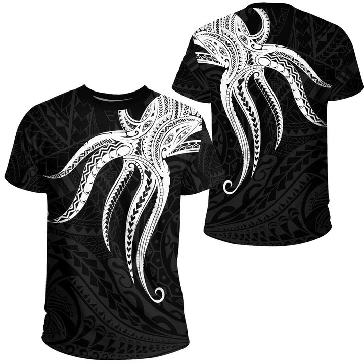 RugbyLife Clothing - Polynesian Tattoo Style Octopus Tattoo T-Shirt A7 | RugbyLife