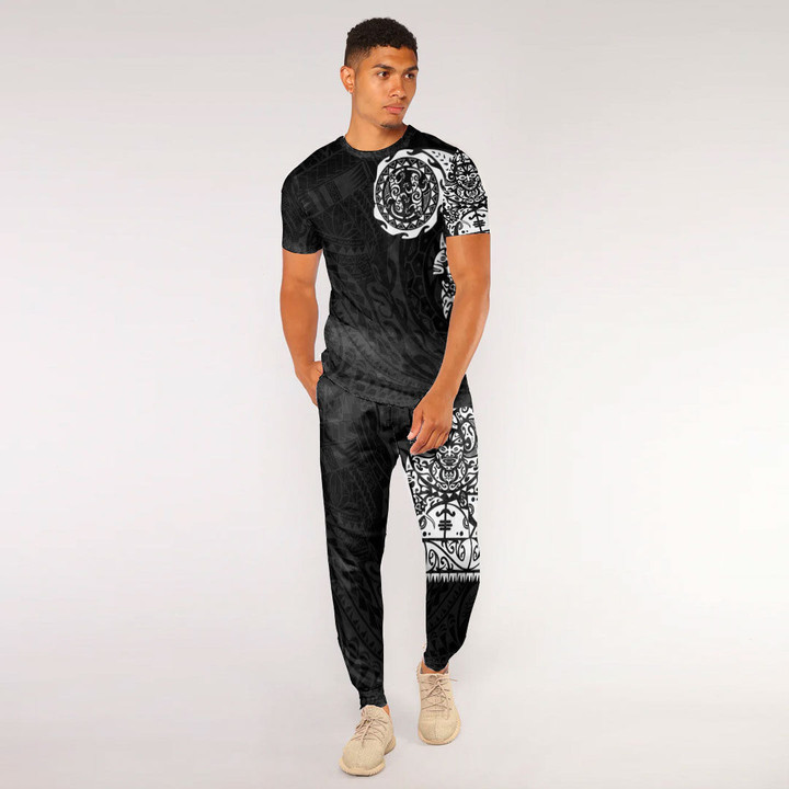 RugbyLife Clothing - Polynesian Tattoo Style Tatau T-Shirt and Jogger Pants A7 | RugbyLife