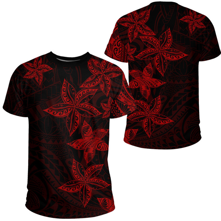 RugbyLife Clothing - Polynesian Tattoo Style - Red Version T-Shirt A7 | RugbyLife