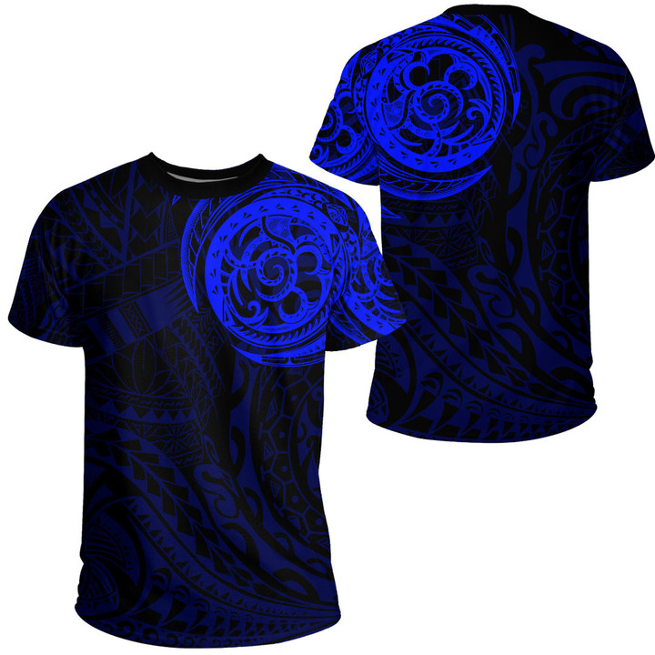 RugbyLife Clothing - Special Polynesian Tattoo Style - Blue Version T-Shirt A7 | RugbyLife