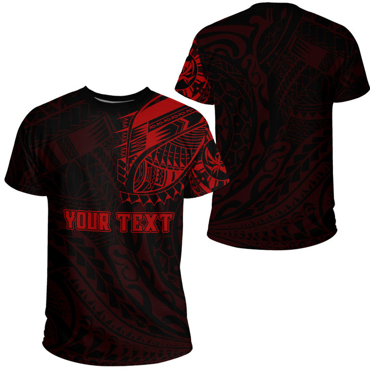 RugbyLife Clothing - (Custom) Polynesian Tattoo Style Tatau - Red Version T-Shirt A7 | RugbyLife