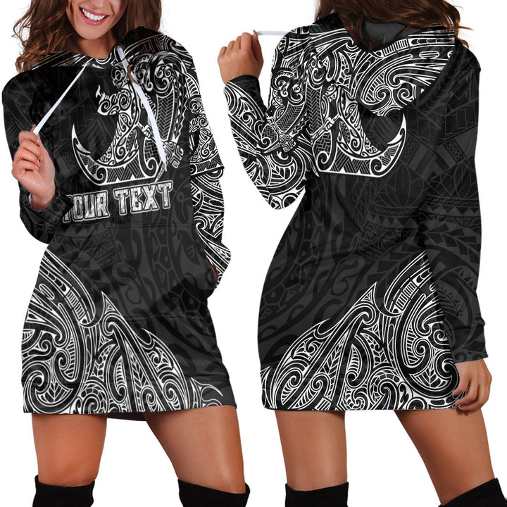 RugbyLife Clothing - (Custom) Polynesian Tattoo Style Surfing Hoodie Dress A7 | RugbyLife