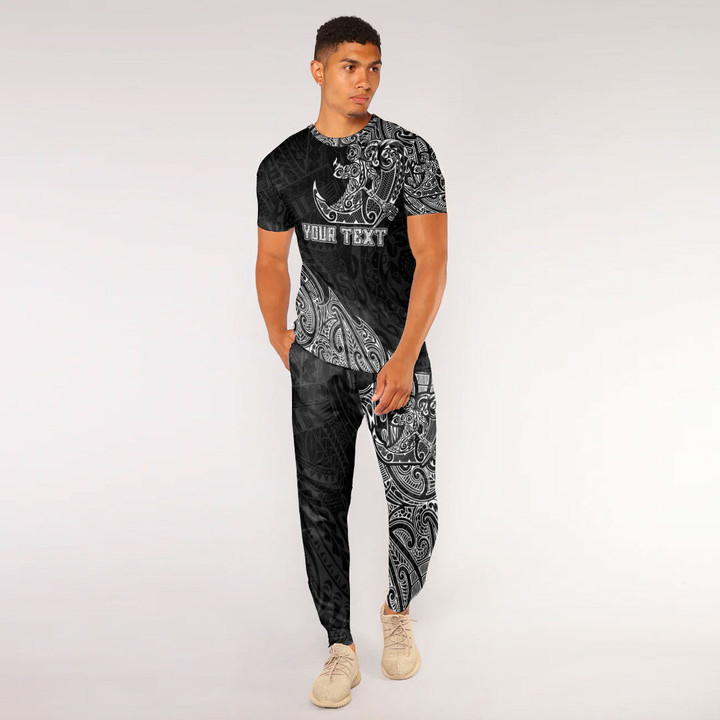 RugbyLife Clothing - (Custom) Polynesian Tattoo Style Surfing T-Shirt and Jogger Pants A7 | RugbyLife