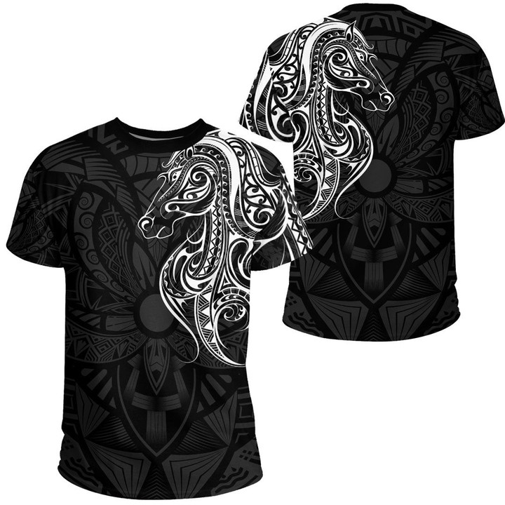 RugbyLife Clothing - Polynesian Tattoo Style Horse T-Shirt A7 | RugbyLife