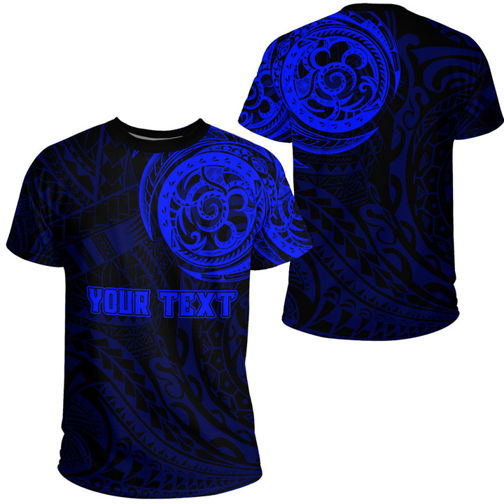 RugbyLife Clothing - (Custom) Special Polynesian Tattoo Style - Blue Version T-Shirt A7 | RugbyLife