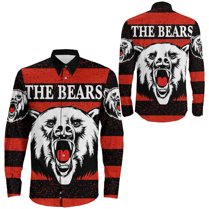 North Sydney Bears Indigenous - Rugby Team Long Sleeve Button Shirt| Lovenewzealand.co