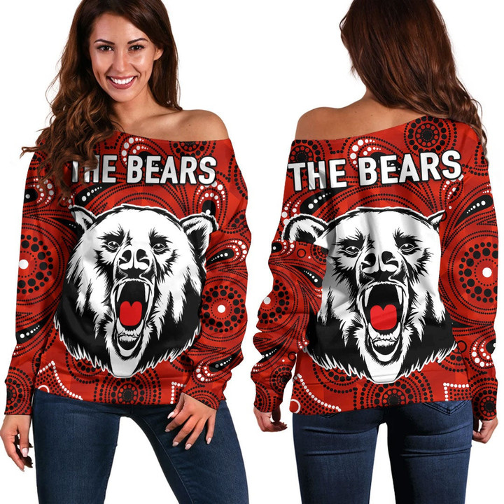 North Sydney Bears Special Indigenous - Rugby Team Off Shoulder Sweaters | Lovenewzealand.co