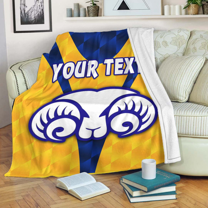 Love New Zealand Blanket - (Custom) Adelaide Rams (Yellow) - Rugby Team Premium Blanket | lovenewzealand.co
