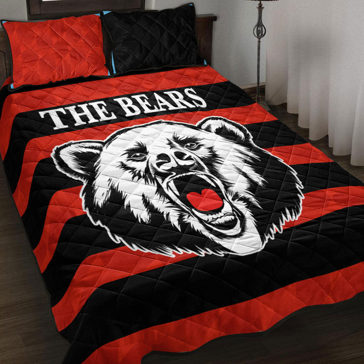 North Sydney Bears Special Style - Rugby Team Quilt Bed Set | lovenewzealand.co
