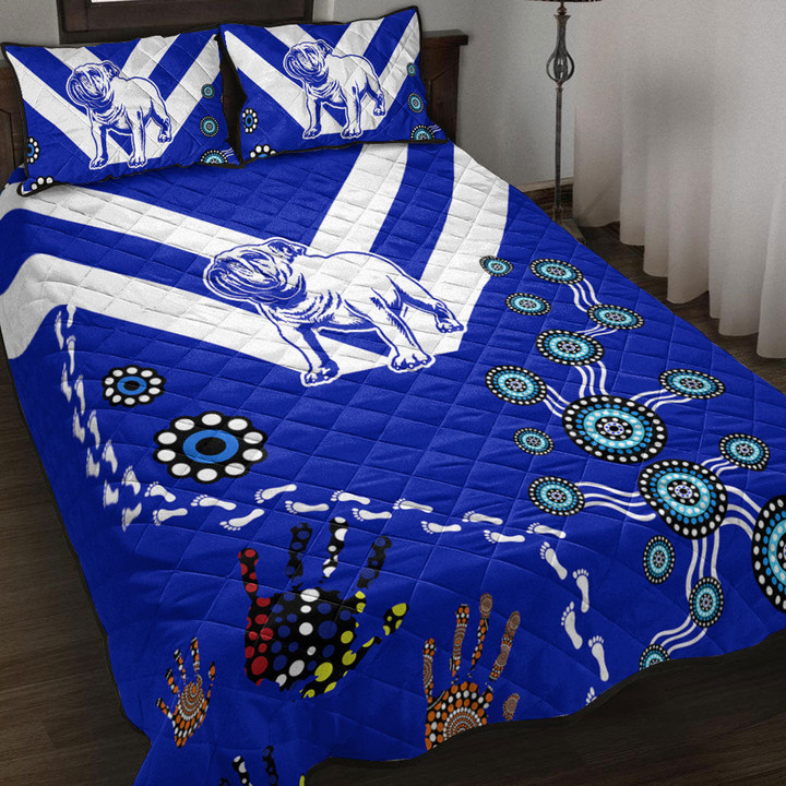 Canterbury-Bankstown Bulldogs Indigenous Special Royal Blue - Rugby Team Quilt Bed Set Quilt Bed Set | lovenewzealand.co
