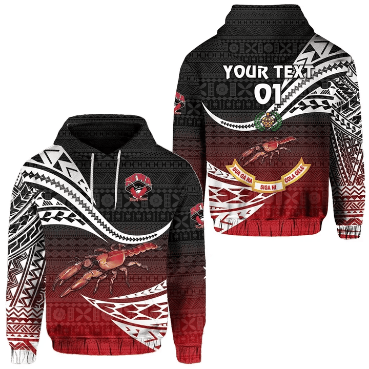 (Custom Personalised) Rewa Rugby Union Fiji Hoodie Unique Version - Red, Custom Text And Number | Lovenewzealand.co