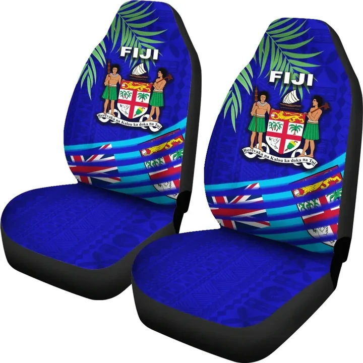 Fiji Car Seat Covers Coconut Leaves Rugby Style K16 | Lovenewzealand.co