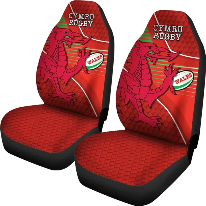 Wales Rugby Car Seat Covers Dragon Special - CYMRU K13 | Lovenewzealand.co