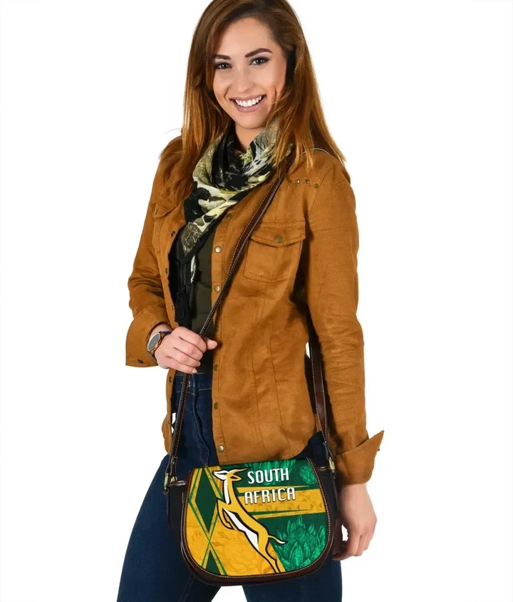 South Africa Leather Saddle Bag Springboks Rugby Be Fancy K8 | Lovenewzealand.co