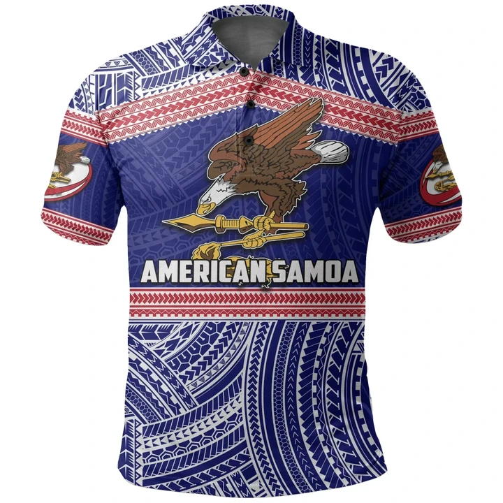 American Samoa Rugby Polynesian Patterns Polo Shirt TH4 | Lovenewzealand.co