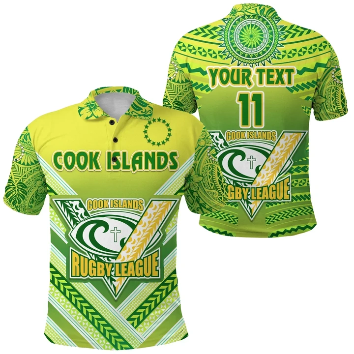 (Custom Personalised) (Custom Personalised) Cook Islands Rugby Polo Shirt Creative Style, Custom Text and Number K8 | Lovenewzealand.co