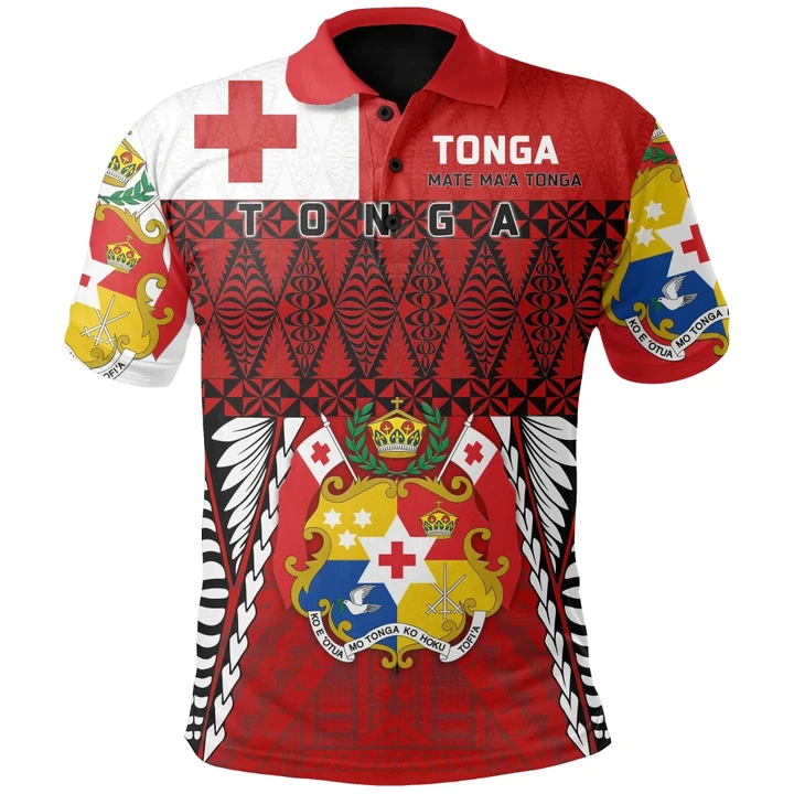 Mate Ma'a Tonga - Tonga Polo Shirt Rugby Style TH5 | Lovenewzealand.co