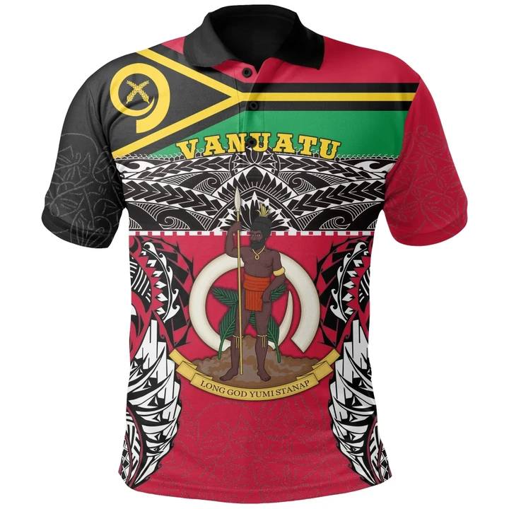 Vanuatu - Tuskers Polo Shirt Rugby Style - Sand Drawing TH5 | Lovenewzealand.co