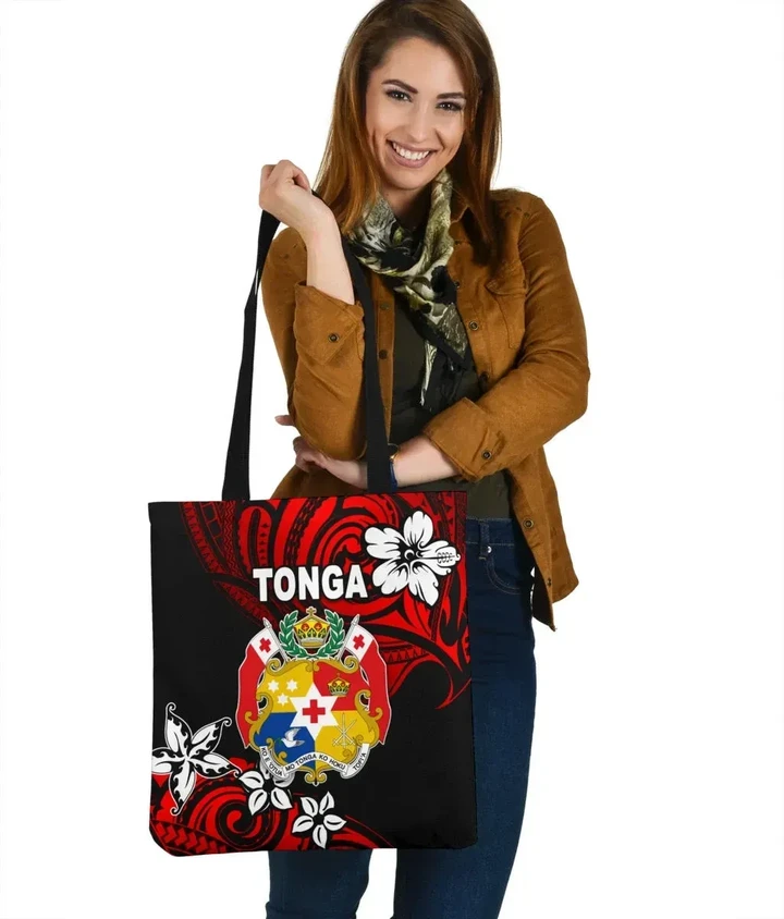Mate Ma'a Tonga Rugby Tote Bag Polynesian Unique Vibes - Red K8 | Lovenewzealand.co