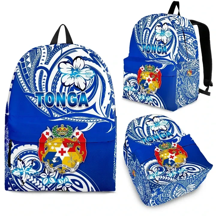 Mate Ma'a Tonga Rugby Backpack Polynesian Unique Vibes - Blue K8 | Lovenewzealand.co