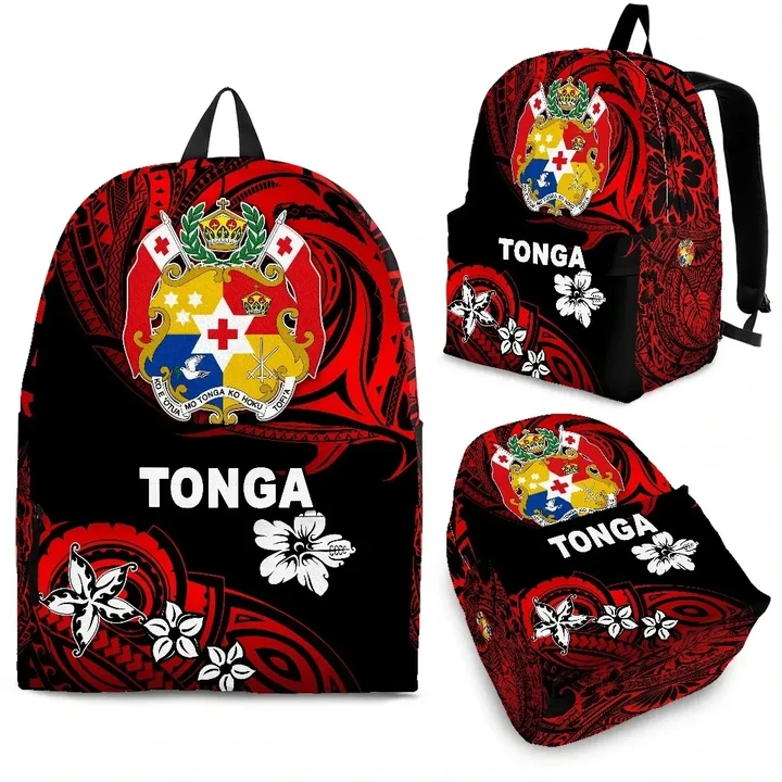 Mate Ma'a Tonga Rugby Backpack Polynesian Unique Vibes - Red K8 | Lovenewzealand.co
