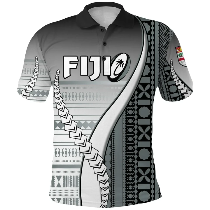 Fiji Rugby Polo Shirt Confident Polynesian K13 | Lovenewzealand.co