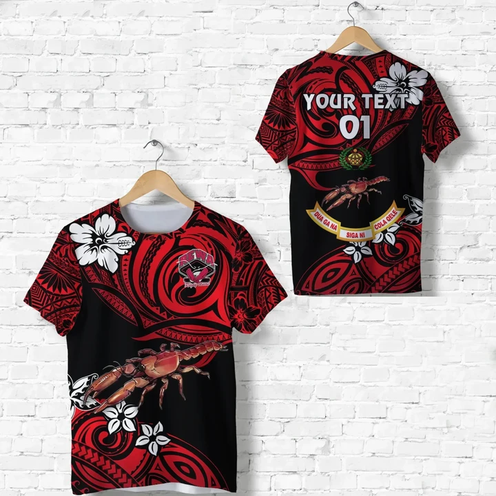 (Custom Personalised) Rewa Rugby Union Fiji T Shirt Unique Vibes - Red, Custom Text And Number K8 | Lovenewzealand.co