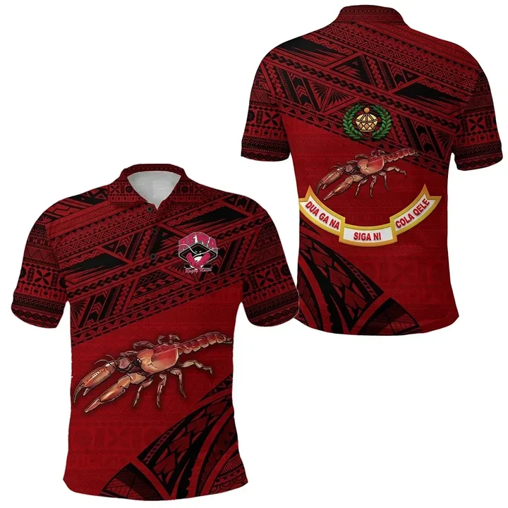 Rewa Rugby Union Fiji Polo Shirt Special Version - Red NO.1 K8 | Lovenewzealand.co