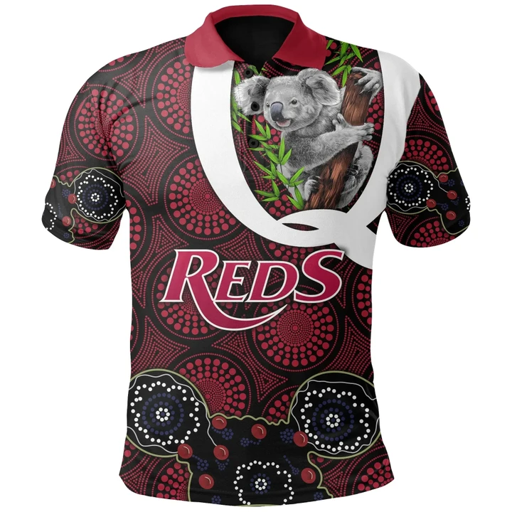 Queensland Polo Shirt Reds Rugby - Koala TH6 | Lovenewzealand.co