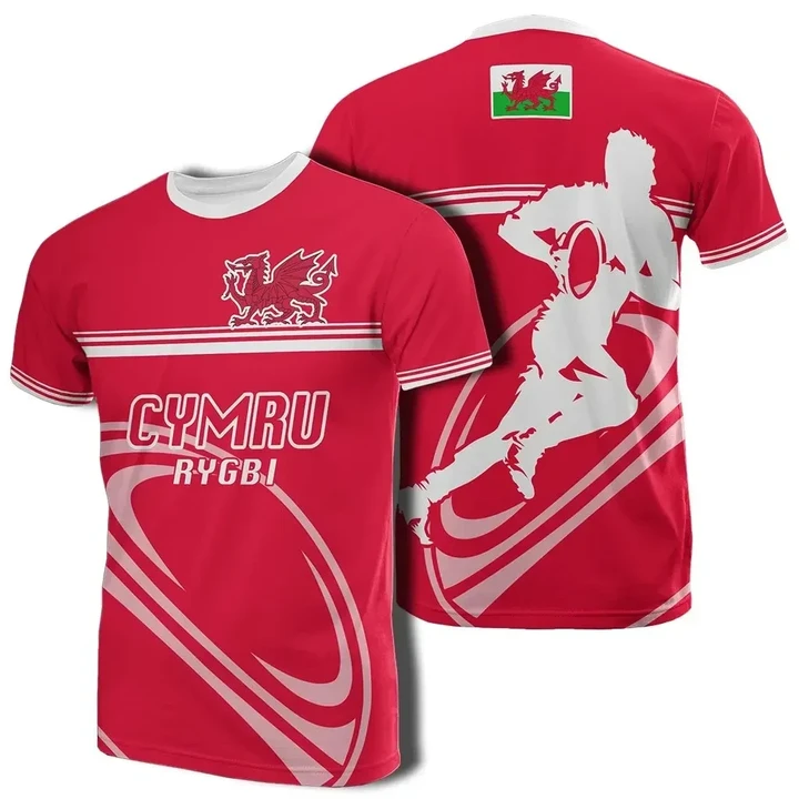 Wales Rugby T-shirt - Horizontal Style - BN11 | Lovenewzealand.co