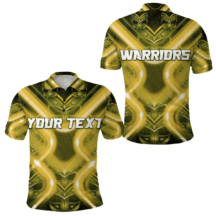 (Custom Personalised) New Zealand Warriors Rugby Polo Shirt Original Style - Gold K8 | Lovenewzealand.co