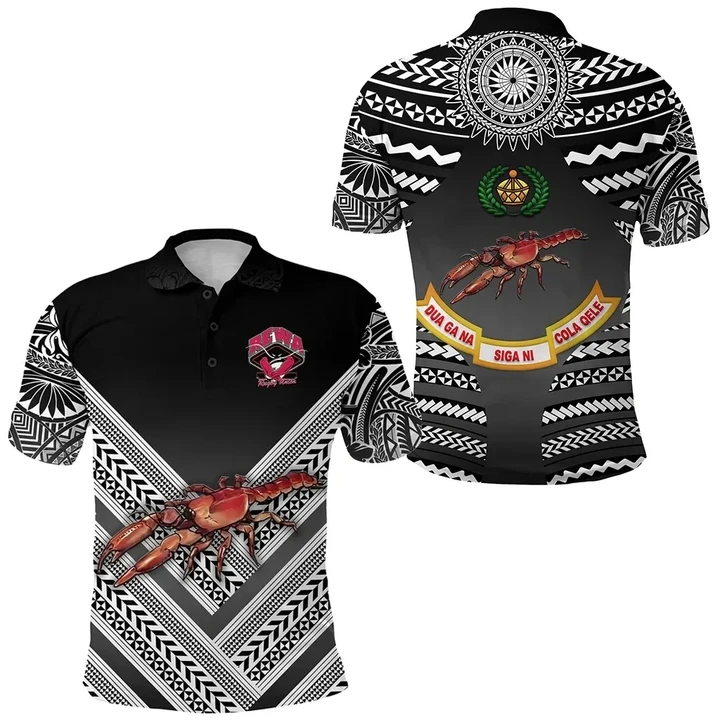 Rewa Rugby Union Fiji Polo Shirt Creative Style - Black K8 | Lovenewzealand.co