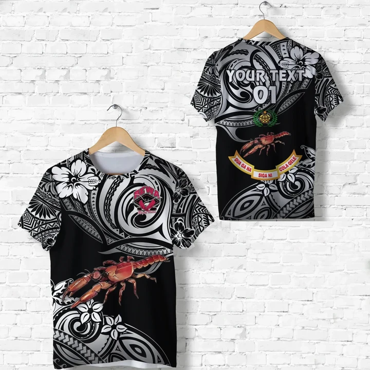 (Custom Personalised) Rewa Rugby Union Fiji T Shirt Unique Vibes - Black, Custom Text And Number K8 | Lovenewzealand.co