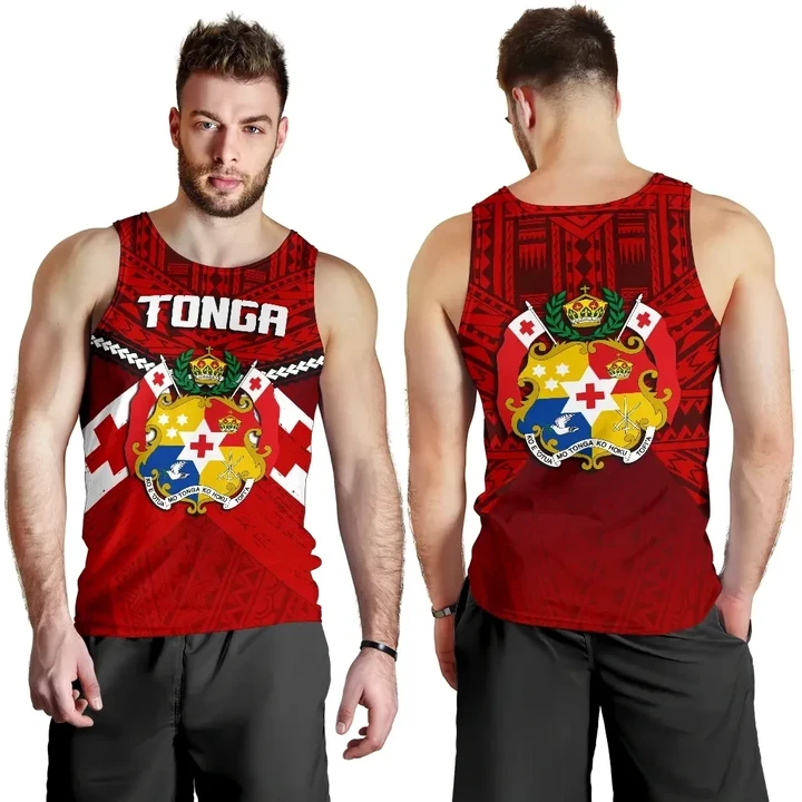 Tonga Rugby Men Tank Top Polynesian Tattoo Seashore K36 | Lovenewzealand.co
