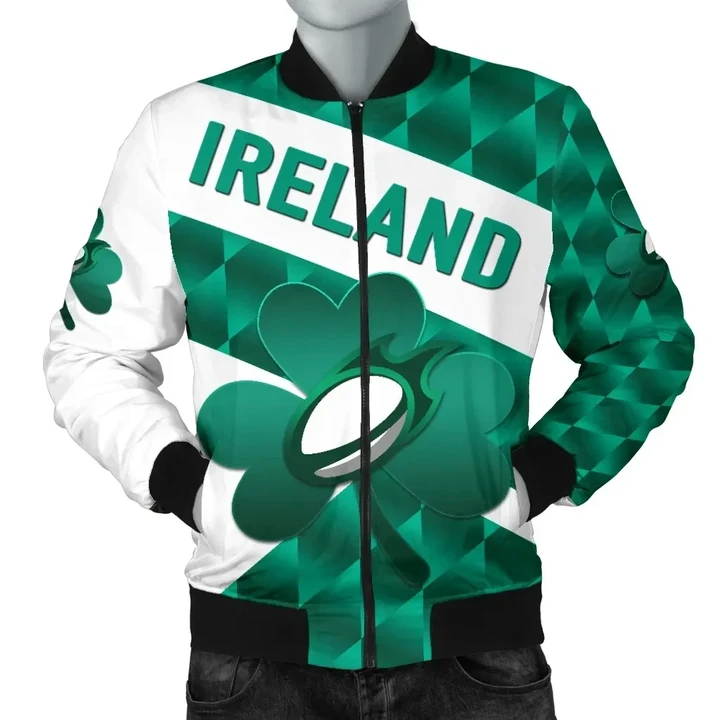 Ireland Rugby Men Bomber Jacket Sporty Style K8 | Lovenewzealand.co